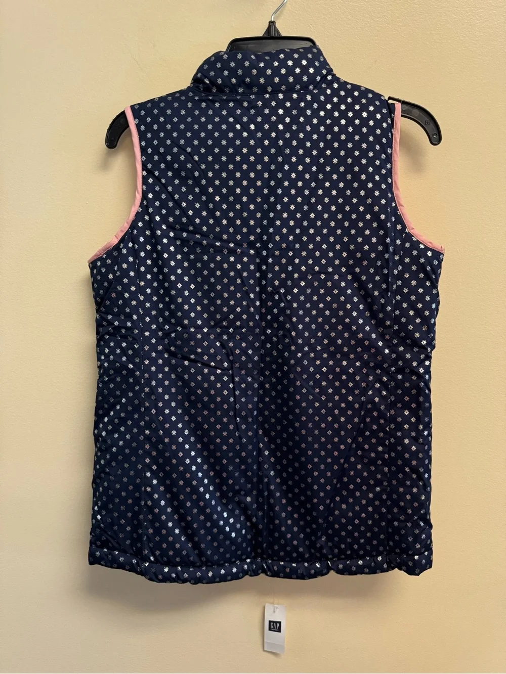 GAP Navy /Pink Reversible Puffer Vest
